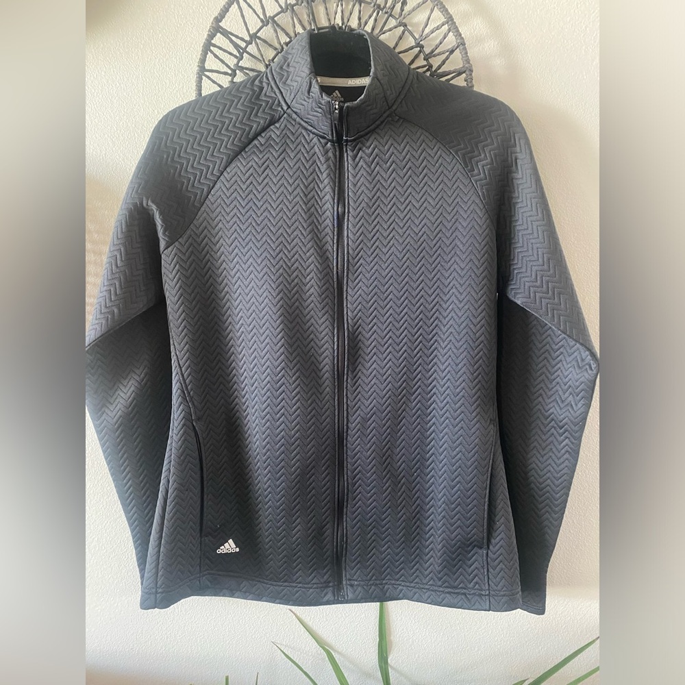 ADIDAS GOLF Women’s Zig Zag Textured Jacket Black M,